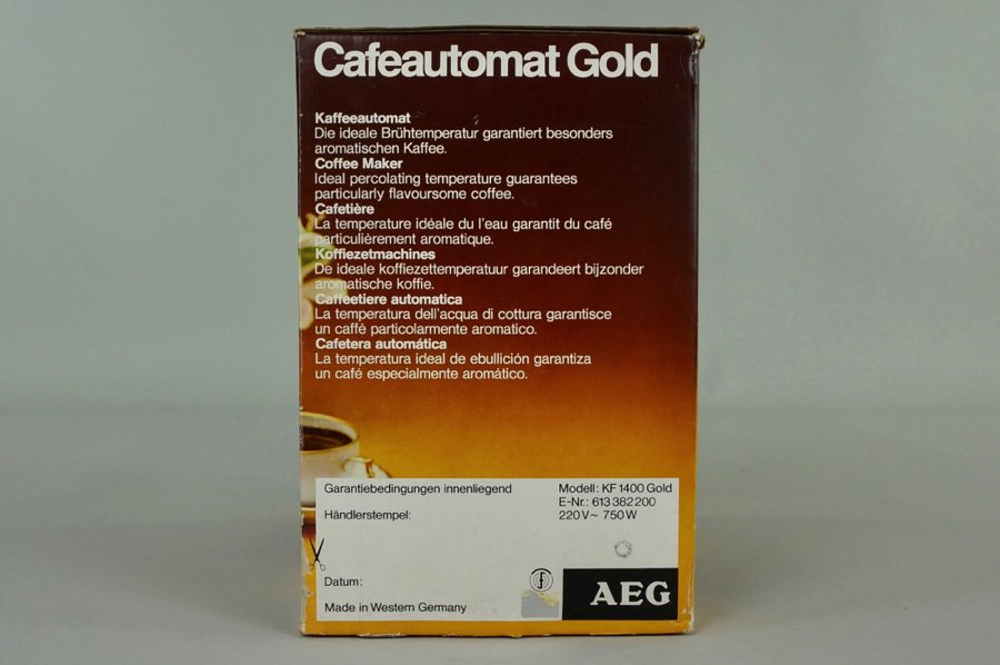 Cafeautomat Gold - AEG 3