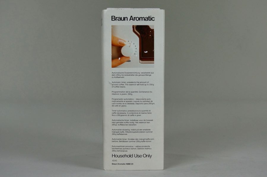 White Braun Aromatic Coffee Grinder Grinder 4045 KMM20