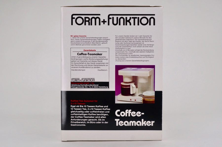 Coffee-Teamaker - Form+Funktion 2