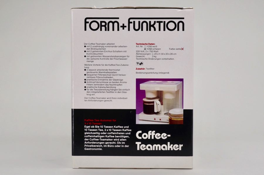 Coffee-Teamaker - Form+Funktion 3
