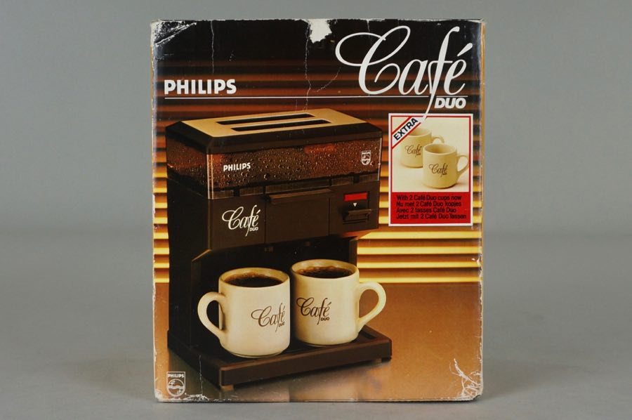 Vintage 1990 Philips Cafe Duo Two-cup Coffee Maker Model HD5188 VG  Condition 