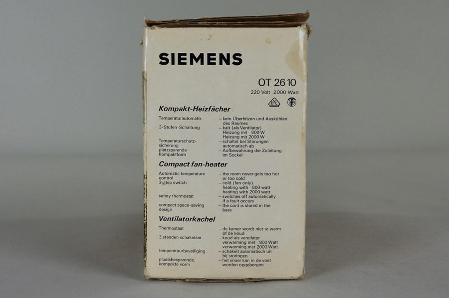 Weglaten Theseus Beukende Siemens Kompakt-Heizfächer OT 2610 - Soft Electronics
